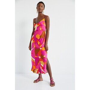 Anthropologie Floral Print Bias Slip Midi Dress (NWT)